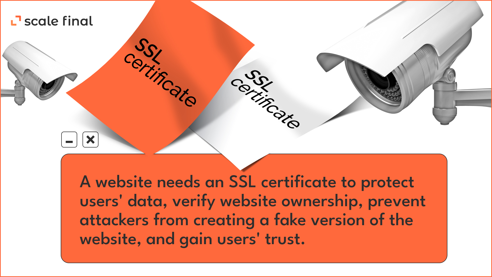 A website needs an SSL certificate to protect users' data, verify website ownership, prevent attackers from creating a fake version of the website, and gain users' trust.