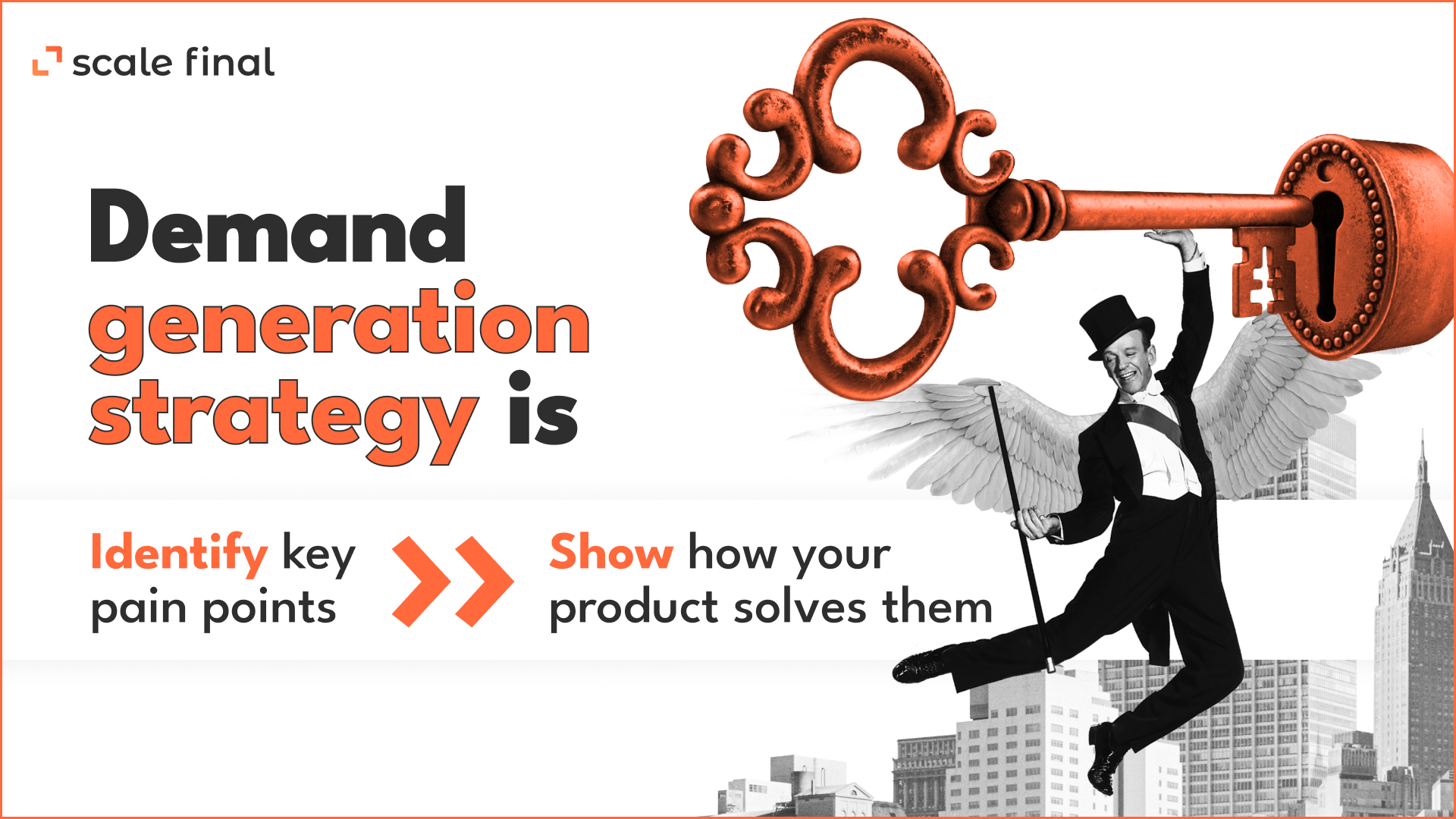 Demand generation strategy isIdentify key pain points - > Show how your product solves them