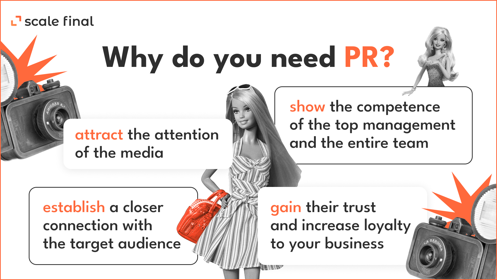 Why do you need PR?attract the attention of the mediashow the competence of the top management and the entire team;establish a closer connection with the target audiencegain their trust and increase loyalty to your business.