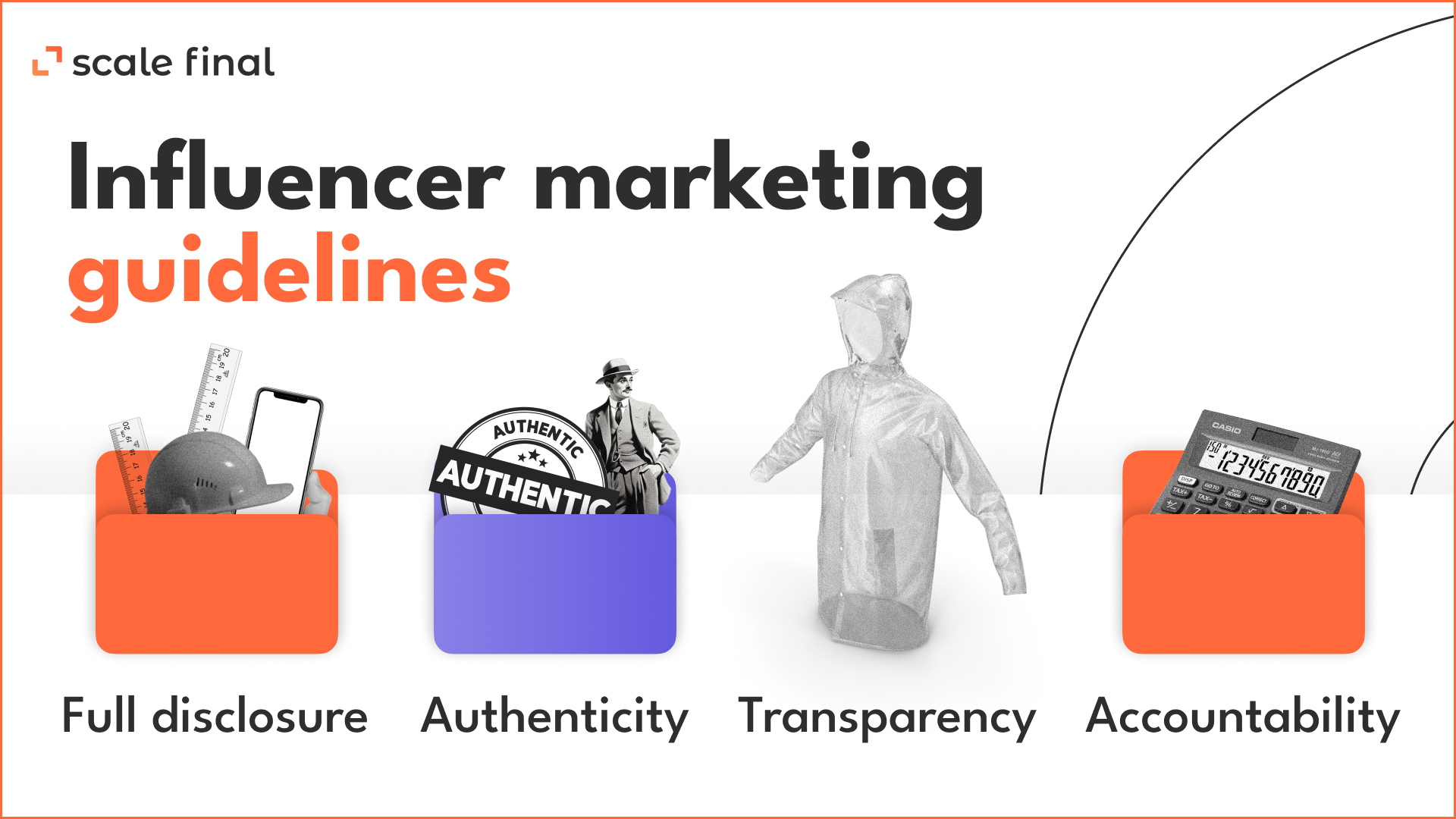 Influencer marketing guidelines:Full disclosure.Authenticity.Transparency.Accountability.
